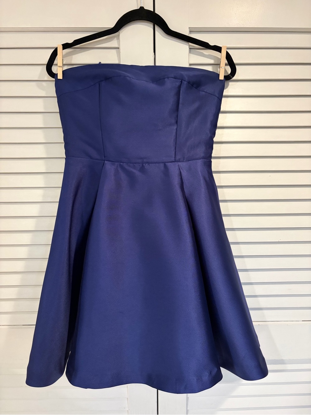 Soloiste Royal Blue Strapless Bow Back Fit & Flare Cocktail Dress – NWT